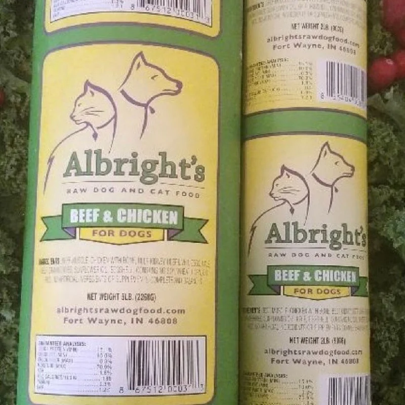 Albright's Raw Beef & Chicken Dog Food