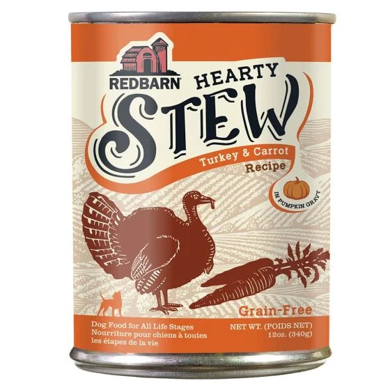 Redbarn Hearty Stew Grain-Free Turkey & Carrot Recipe Dog 12oz SALE