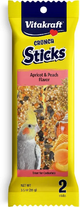 Vitakraft Apricot & Peach Crunch sticks for Cockatiels 3.5 oz