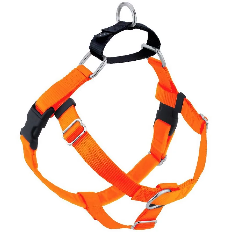 2 Hounds Design Freedom No-Pull Dog Harness & Leash - Neon Orange/Black