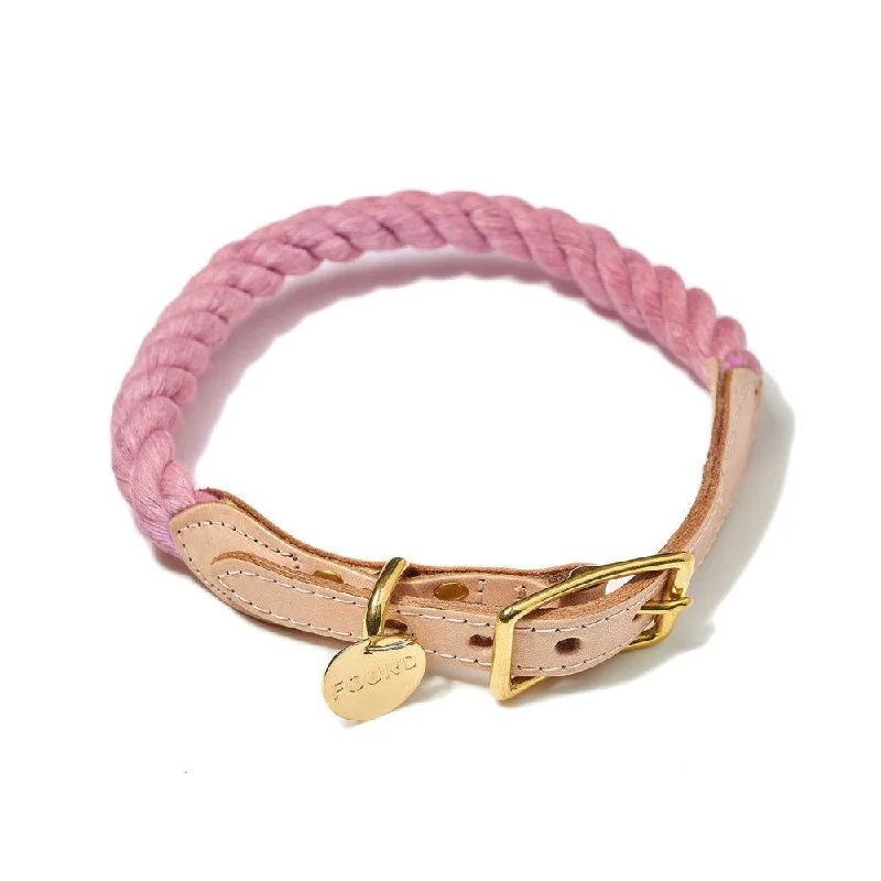 Blush Cotton Rope Cat & Dog Collar