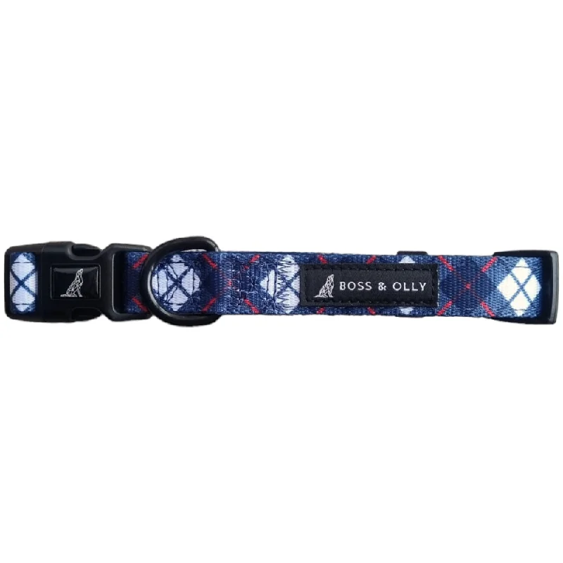 Boss & Olly Dog Collar (Nautical Plaids)