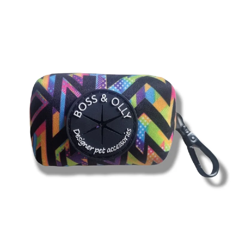 Boss & Olly Dog Poo Bag Holder (Aztec Rainbow)