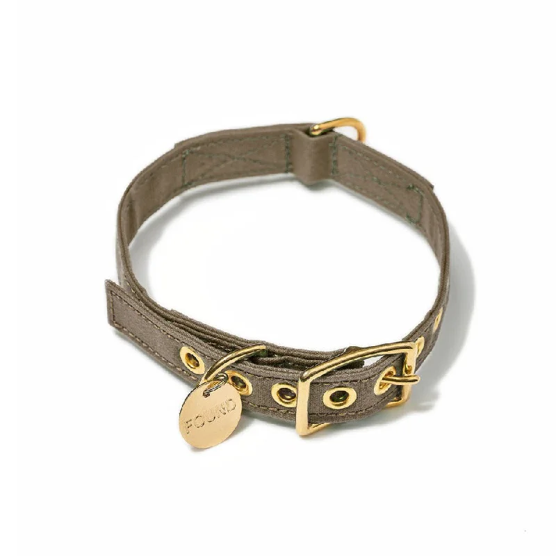 Brown Cotton Canvas Cat & Dog Collar