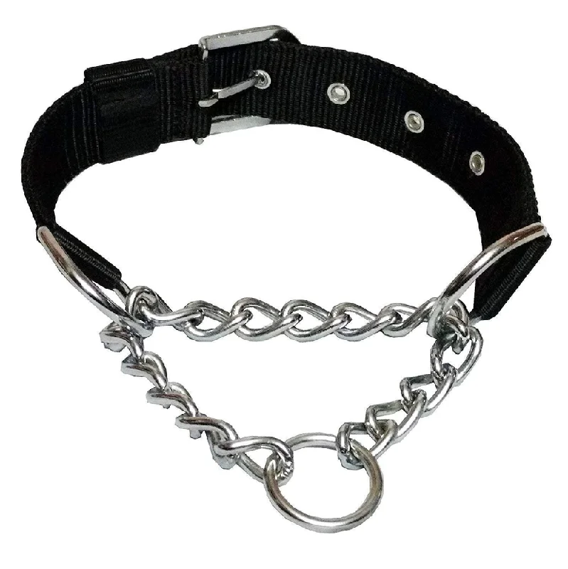 Chullbull Nylon & Stainless Steel Choke Chain Collar for Dogs