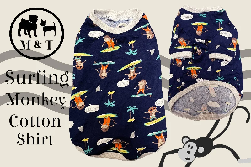 Surfing Monkey Cotton Shirt