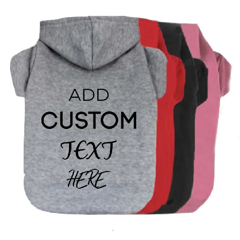 Custom One Color Text or Graphic Pet Hoodie