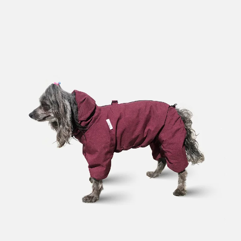 Dog Jumpsuit Travis Grayish Red