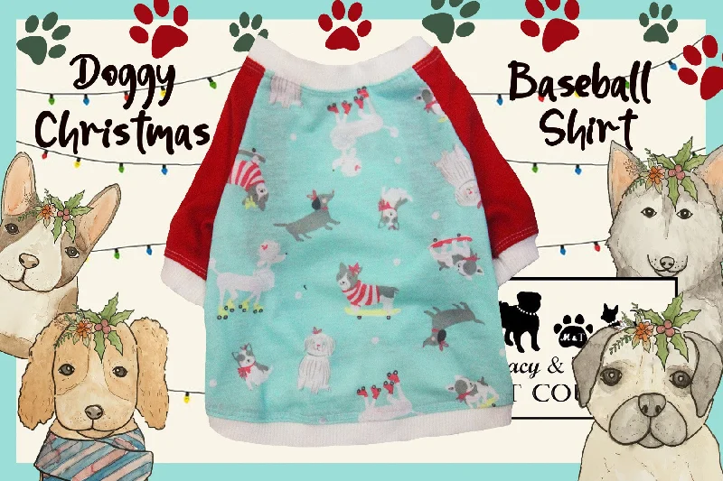 Doggy Christmas Baseball Pet Shirt