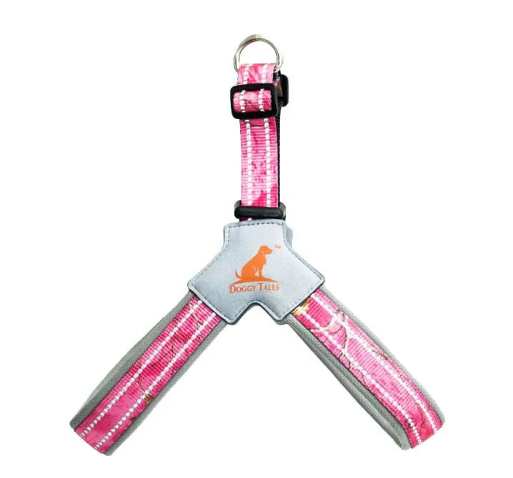 Doggy Tales Realtree Step In V Harness, Paradise Pink