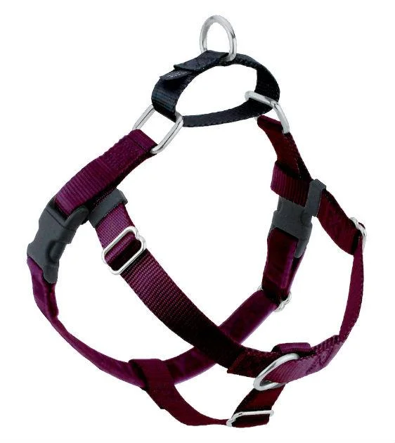 Freedom No-Pull Harness & Leash (Burgundy/Black) For Dogs