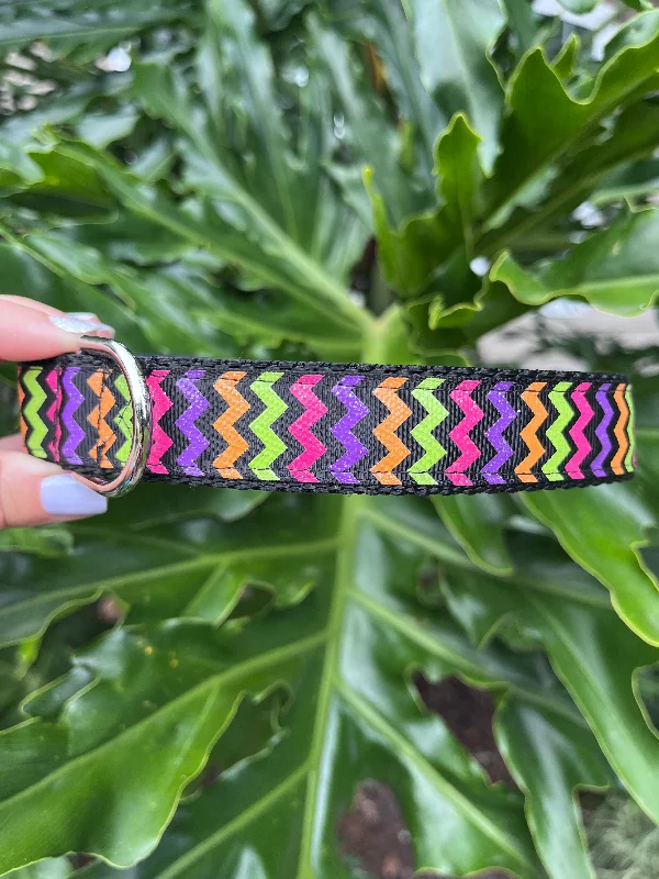 Halloween Chevron Dog Collar