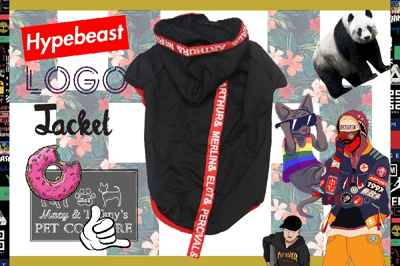 Hypebeast Logo Pet Jacket Dog Cat Clothes (Available in Yellow)