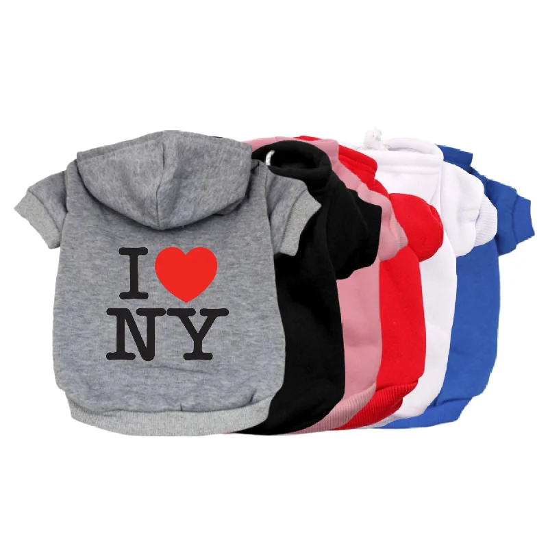 I Love New York Pet Hoodie