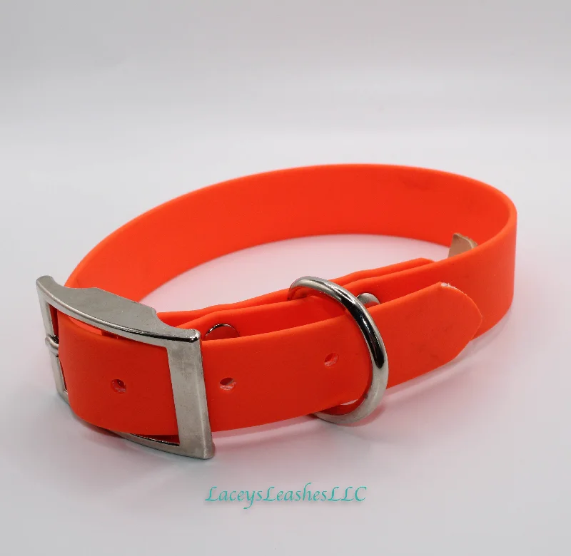 Large Neon Orange Dog Collar