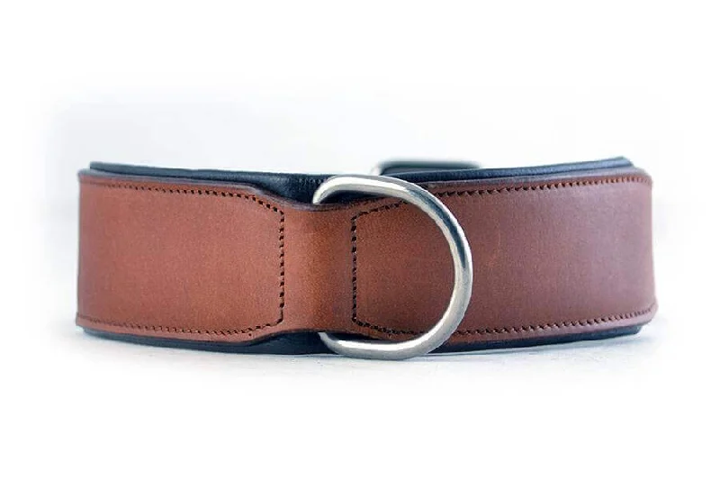 Hand Made Leather Dog Collar - Classic Brown (Wide Fit)