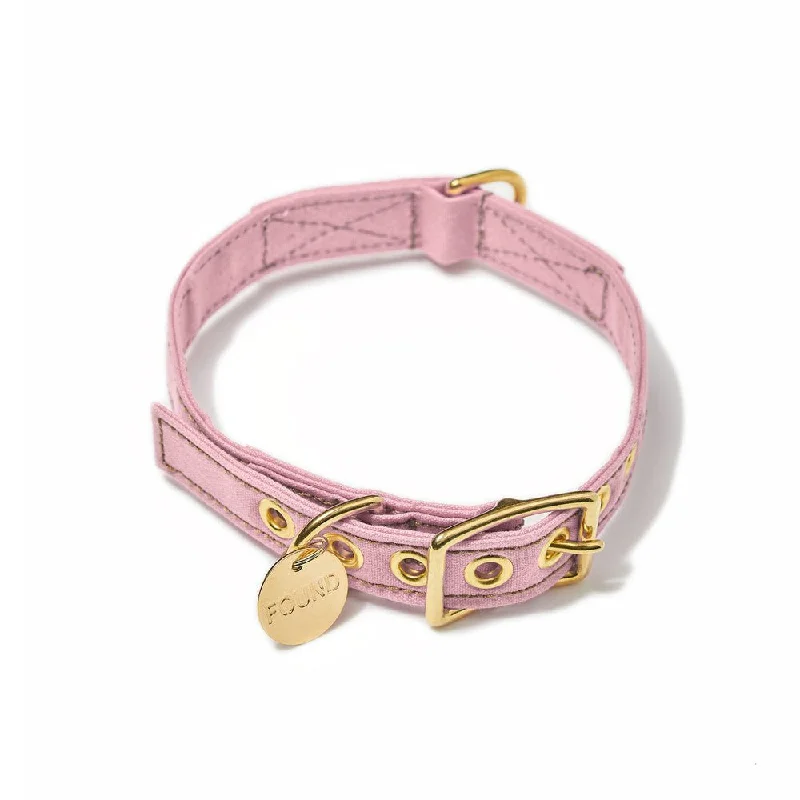 Light Pink Canvas Cat & Dog Collar