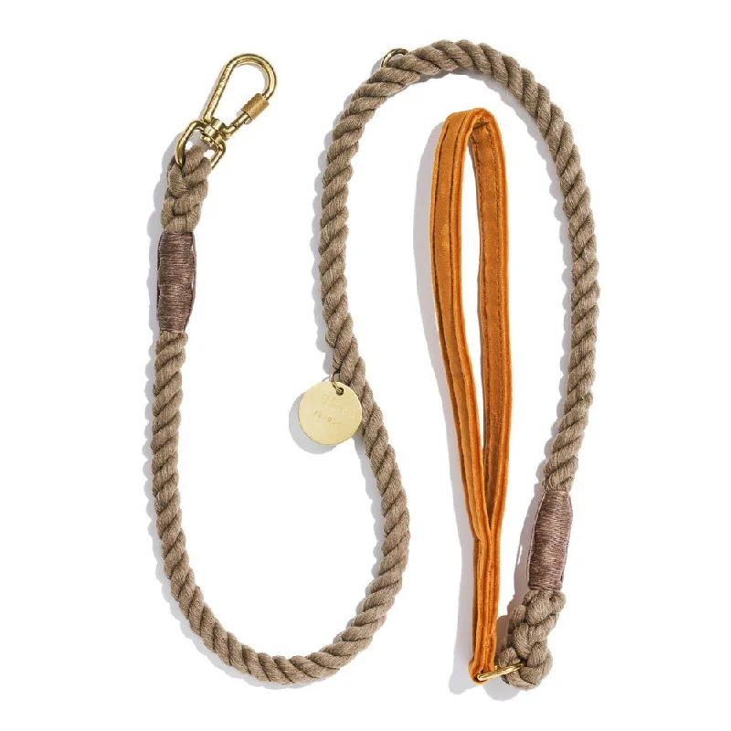 Marigold Washable Velvet Animal Leash