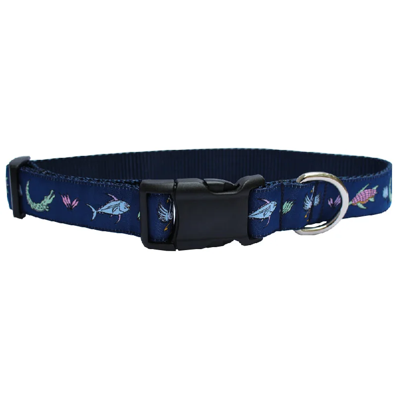 Midnight Navy Alex Beard Under the Sea Dog Collar