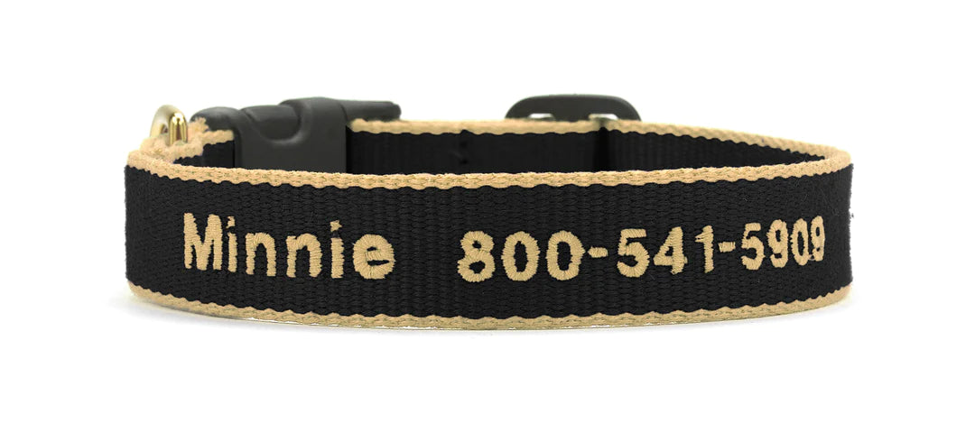 Personalized Collar 1" Wide Width For Giant Breed Dogs - 9 Color Combinations