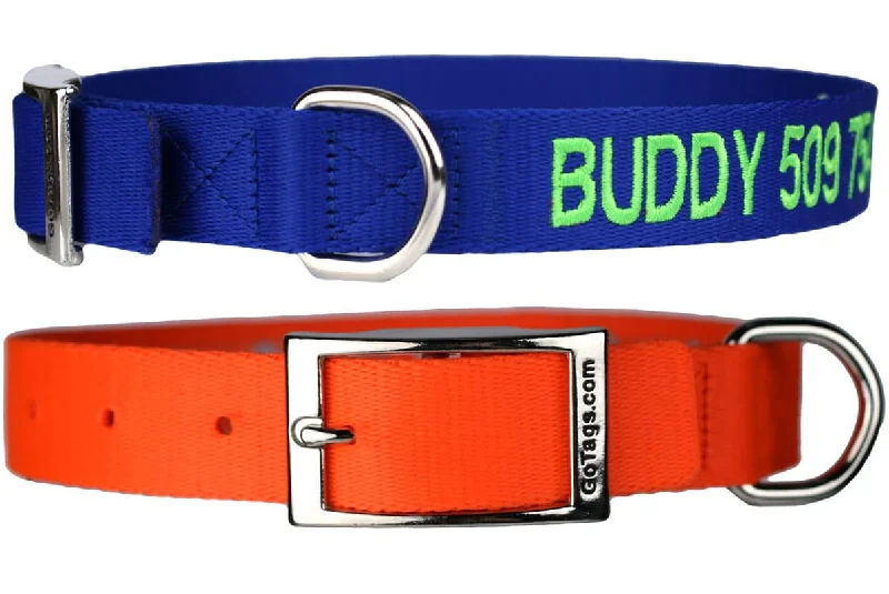 Personalized Embroidered Dog Collar with Metal Buckle