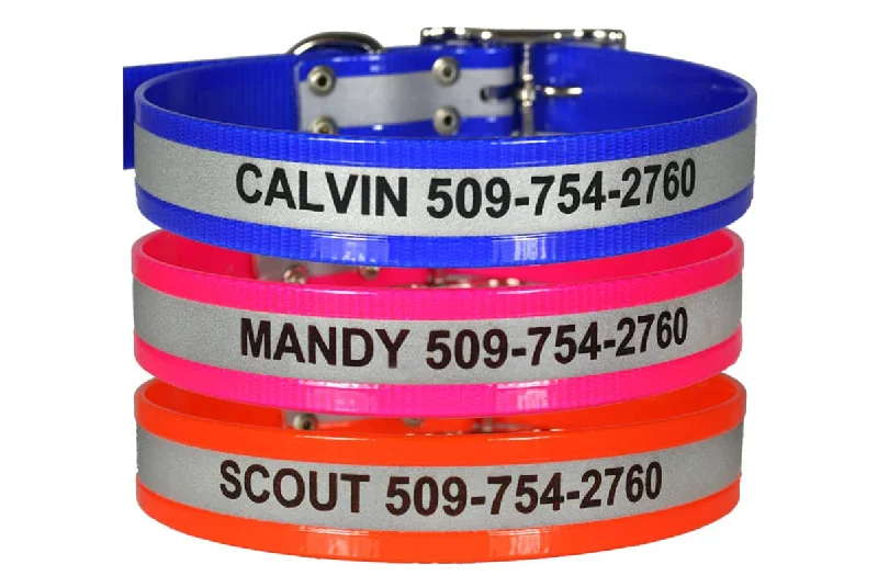 Personalized Reflective Waterproof Dog Collar