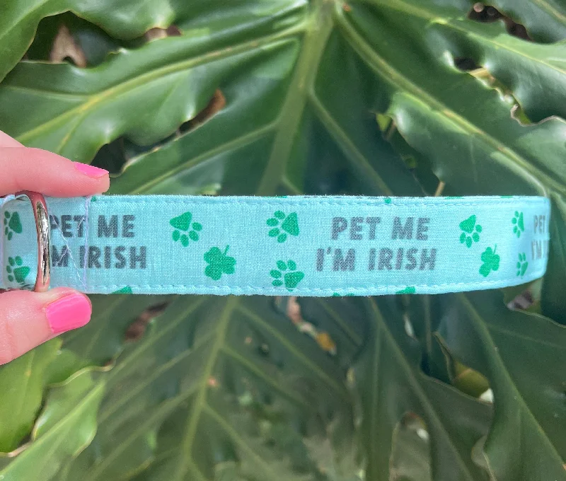 Pet Me I'm Irish Dog Collar