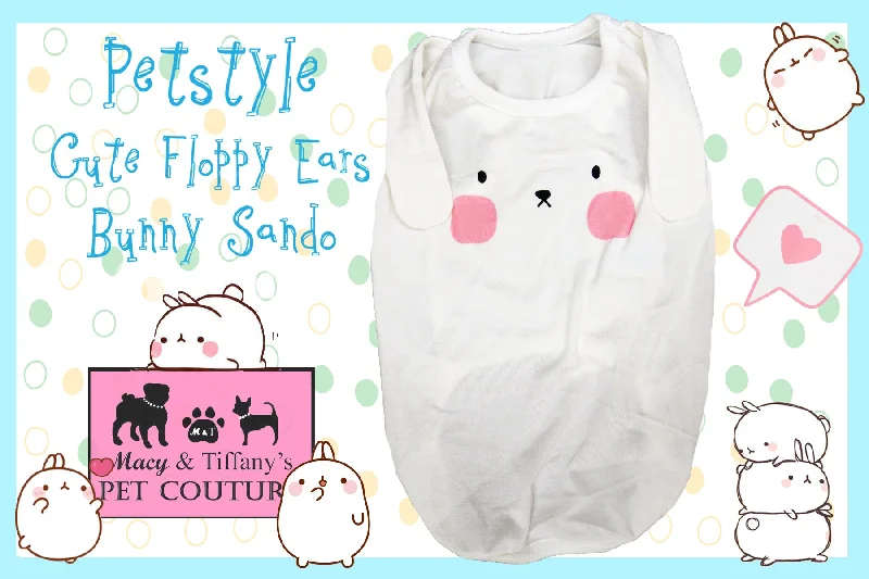 Petstyle Cute Floppy Ears Bunny Pet Sando Shirt