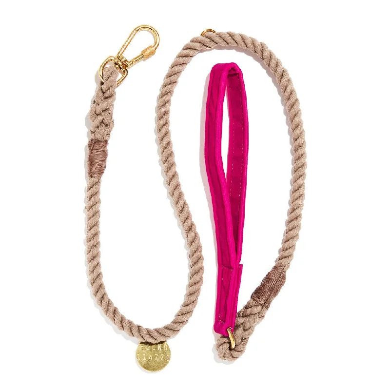 Pink Washable Velvet Animal Leash