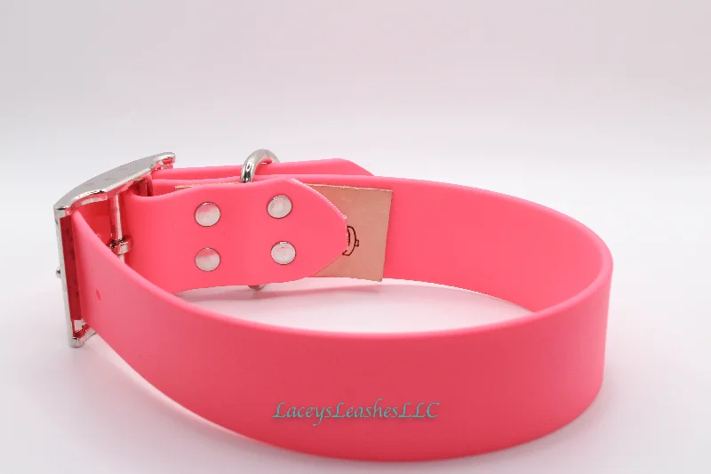 Pre Made Large Dog Collar-Salmon Pink