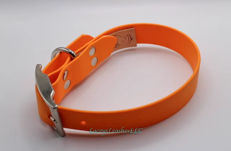 Pre Made Medium Creamsicle Orange Dog Collar