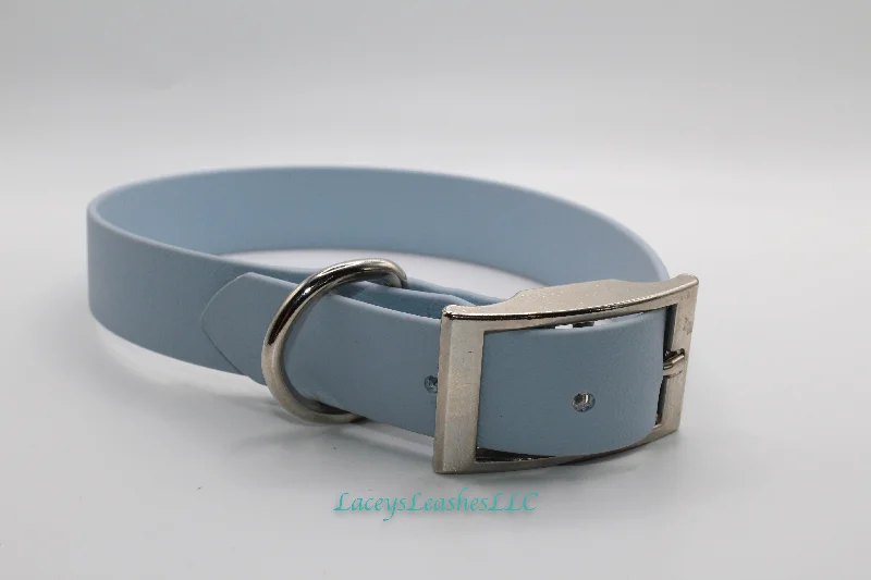 Pre Made Polar Blue Medium Dog Collar