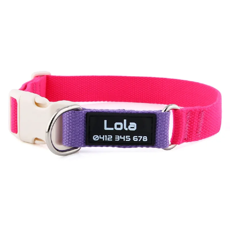 Premium Two-Tone Personalised Dog Collar