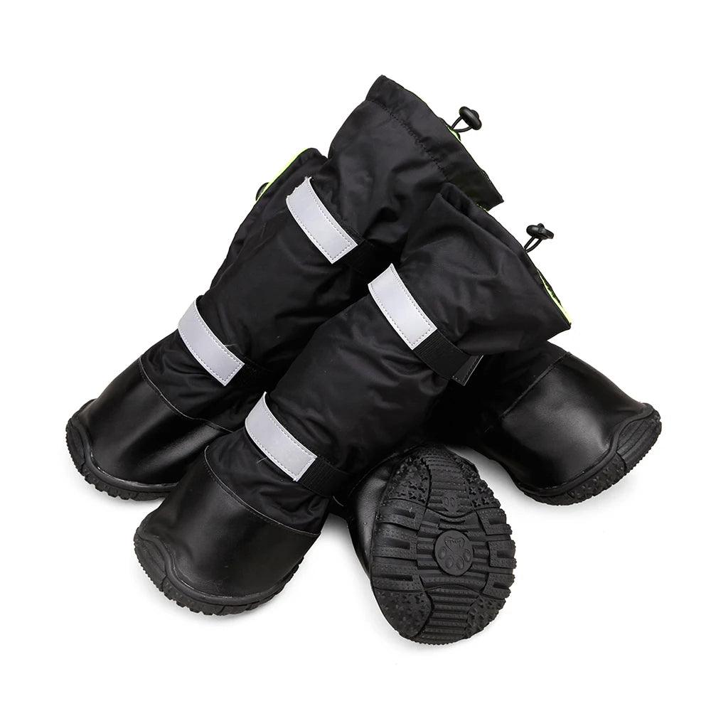 Waterproof Dog Winter Boots with Reflective Strip