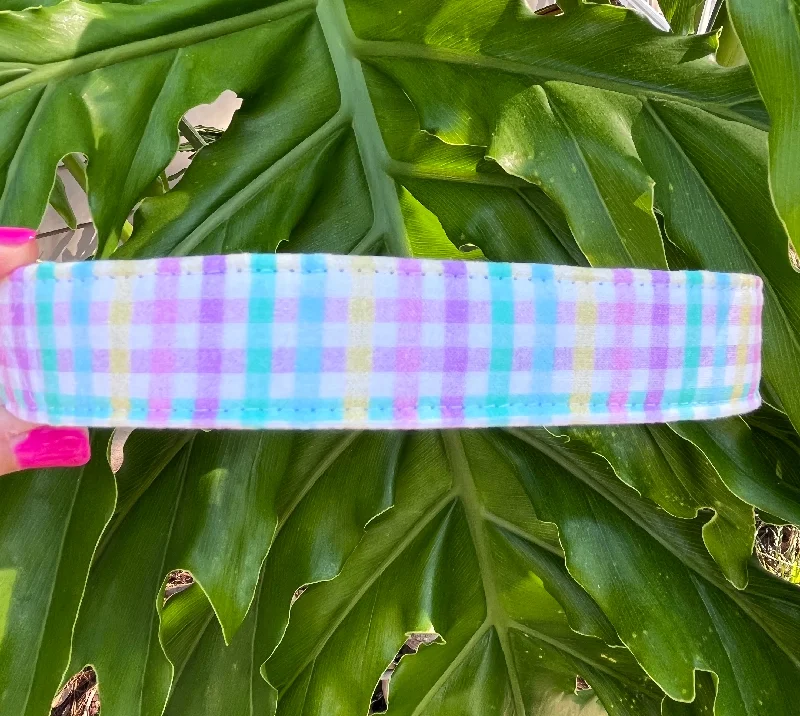 Spring Plaid Dog Collar