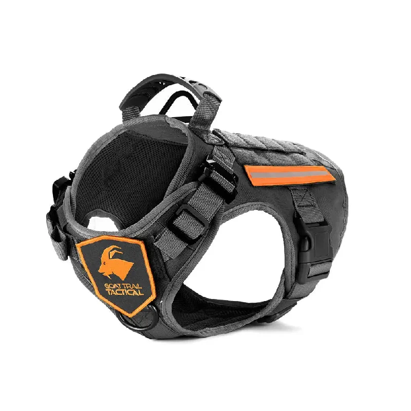 SSGLex™ Harness | Tactical Dog Harness + Hi-Vis Orange Reflective Strips