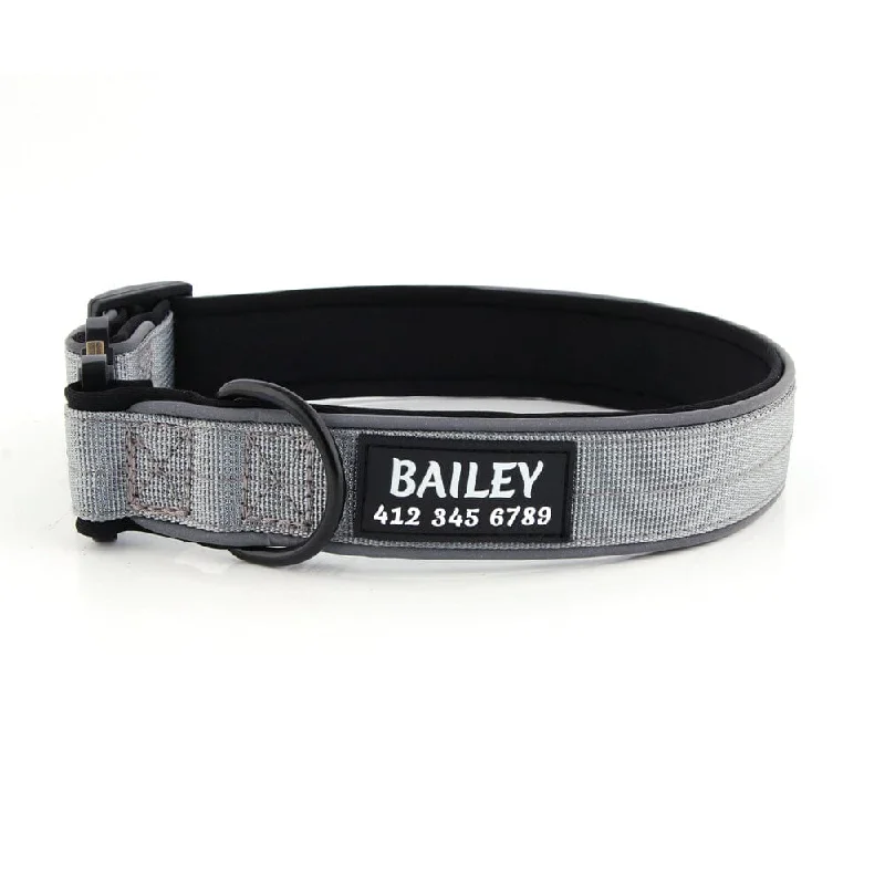 Tactical Printed ID Personalised Dog Collar