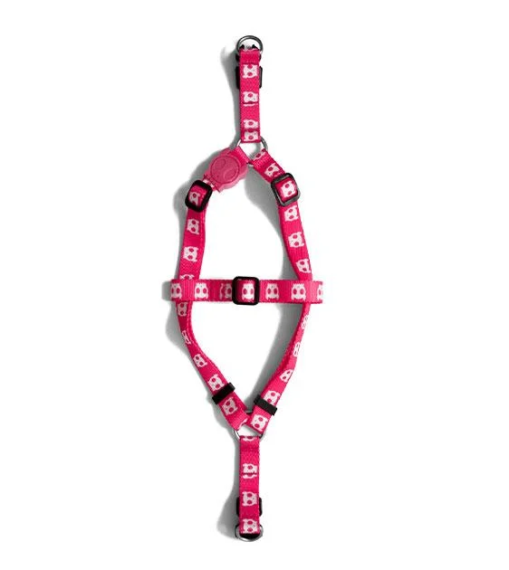 Zee.Dog Pink Skull Step-in Dog Harness