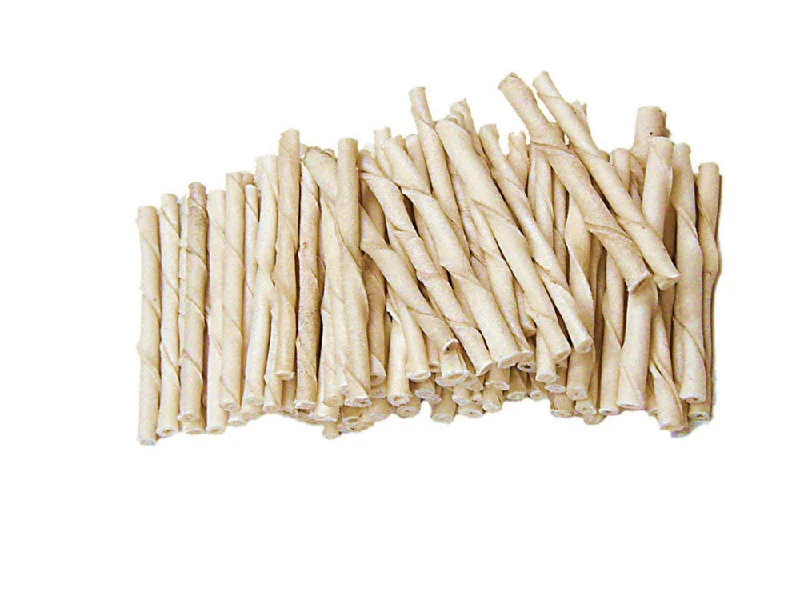 Burgham CattleRanch Twisted  Rawhide  Stick 5 in x 10mm (100) Pack DD-6112