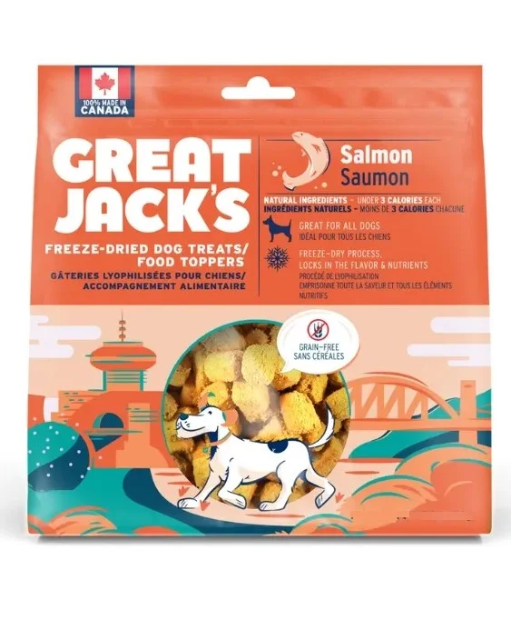 Great Jack's Freeze-Dried Raw Dog Treats & Topper - Salmon