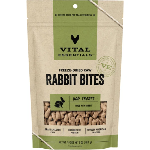 Vital Essentials Freeze Dried Rabbit Bites  5oz