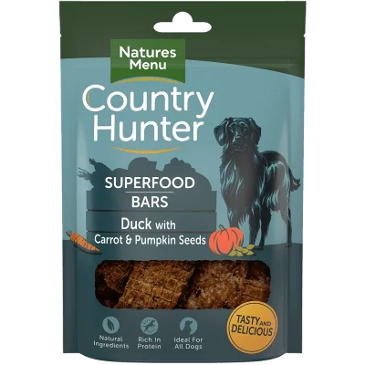 Country Hunter Superfood Bars Duck with Carrot and Pumpkin Seeds