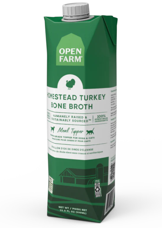 Open Farm Homestead Turkey Bone Broth for Dogs & Cats