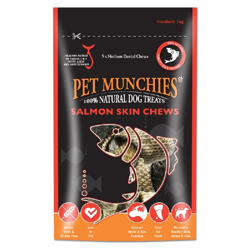 Pet Munchies Medium Salmon Skin Chews 90g