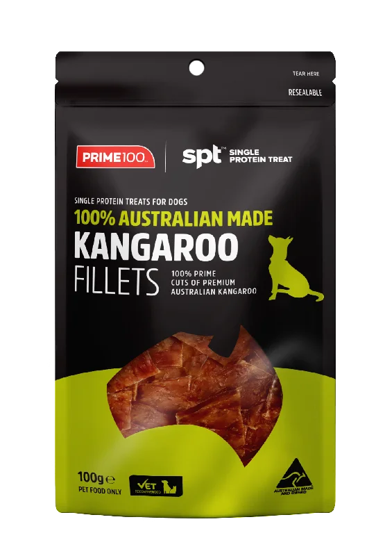 Prime100 SPT Dog Treat Kangaroo Fillets 100g