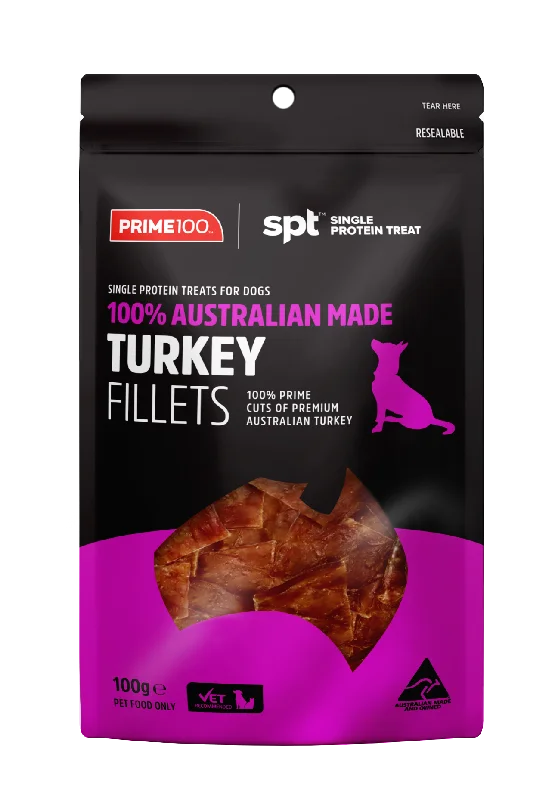 Prime100 SPT Dog Treat Turkey Fillets 100g