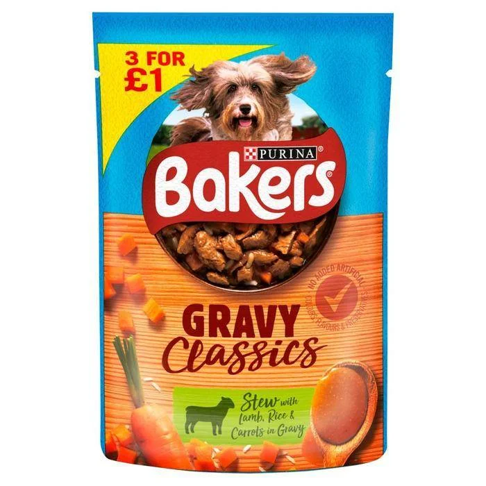 Purina Bakers Gravy Classics Dog Food Lamb 100g