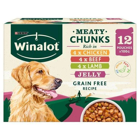 Purina Winalot Meaty Chunks In Jelly Dog Food 100g