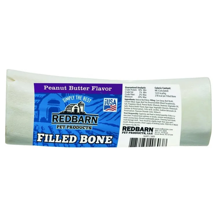 REDBARN Large Filled Bone-Peanut Butter * Clearance*