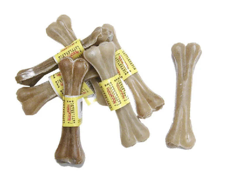 Single Burgham CattleRanch Pressed Rawhide Bone 6.5 in D-6086